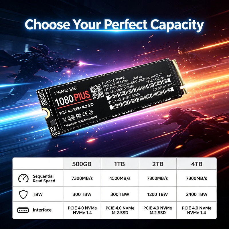 1080 Plus M.2 NVMe PCIe 4.0 So - đánh giá và giá M.2 Nvme 4Tb Pcie 4.0 Ssd